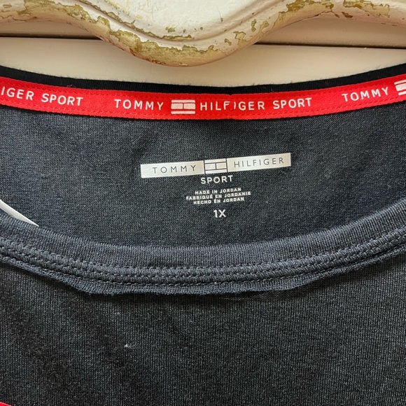 NWT TOMMY SPORT Black Long Sleeve Top Size 1X - Picture 2 of 8